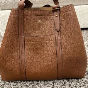 Polo by Ralph Lauren Brown Leather Tote